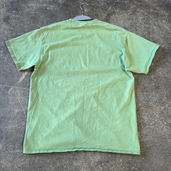 Dog is Good Christmas T Shirt Mens L Green Funny Tee Crew Neck Short Sleeve - Picture 3 of 8